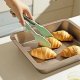 Kitchen Tongs for Cooking, 9 Inch Small Silicone Tongs, Food Grade Mini Serving Tongs with Silicone Tips, Set of 3, Green