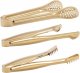 Gold Plated Mini Serving Tongs Set 6-Inch Appetizers Tongs Stainless Steel Small Sugar Cube Tongs Ice Tongs, Set of 6