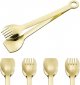 Mini Appetizer Tongs Stainless Steel Set of 4, Gold Plated Small Serving Tongs, 6 Inch(15.2cm, Golden)