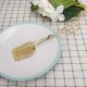 Retro Zinc Alloy Bread Tong Baking Food Clip Kitchen Tool Square Head Bread Tong Cake Tong Food Clip(Gold)