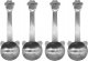 4 Pack Bear Short Handled Spoon Cute Animal Spoon 410 Stainless Steel Small Spoon